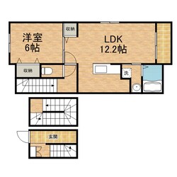 伊丹駅 徒歩26分 3階の物件間取画像